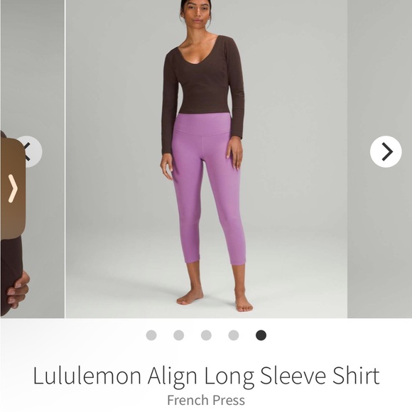 Lululemon align long sleeve NWT French Press - Picture 5 of 9